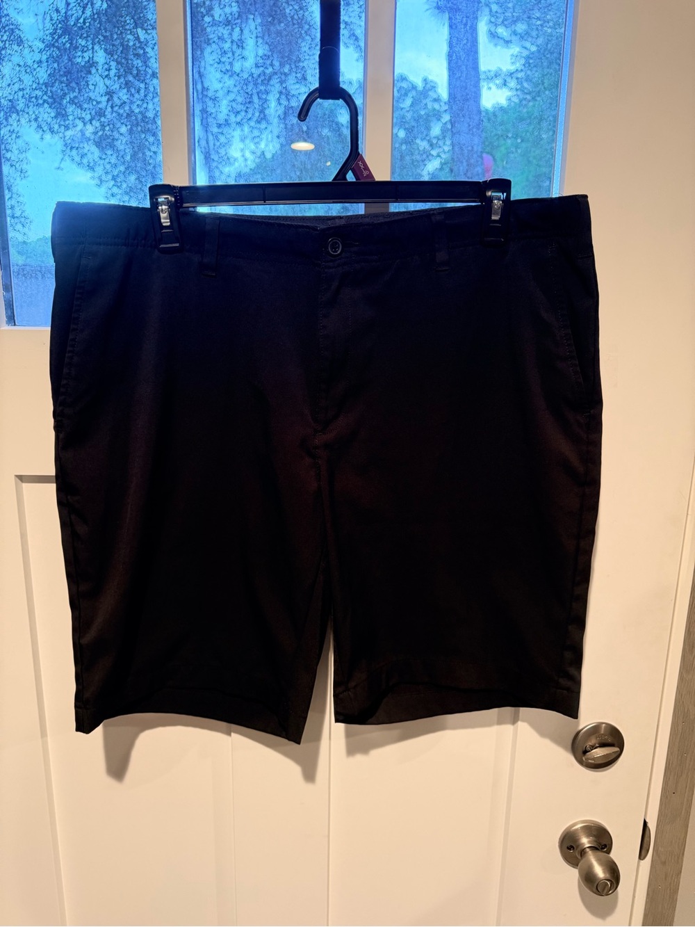 bcg Black Flat-Front Men's Chino Shorts